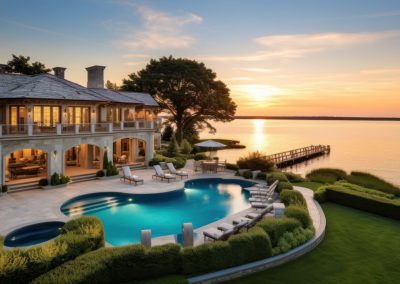 luxury home with pool on Lake